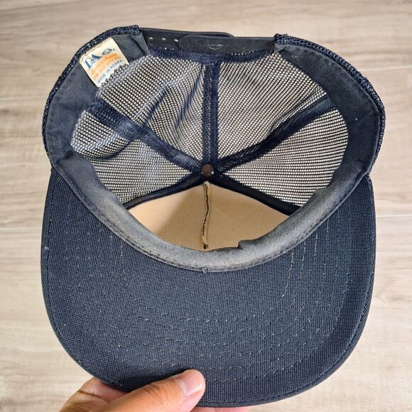 VINTAGE Ryder Truck Rental Black  Mesh SNAPBACK TRUCKER Hat NORFOLK Virginia. - Picture 6 of 9
